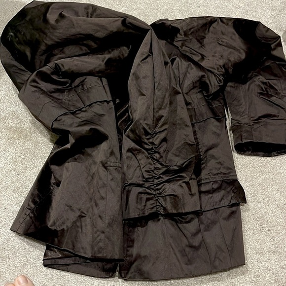 Chico's Texture Shine Tyla Zip Water Resistant Jacket Size 2 like new - Picture 4 of 5